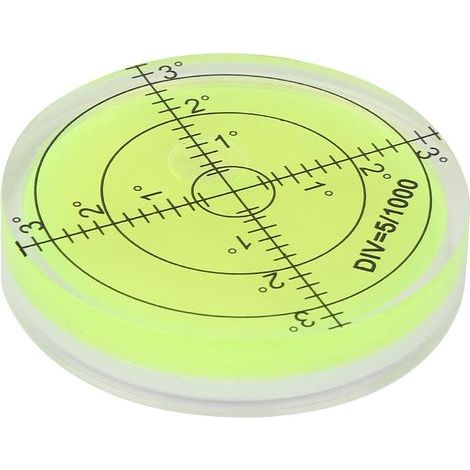 Niveau à bulle rond, outil de mesure de 60mm de diamètre, niveau à bulle rond avec échelle pour l'équilibrage des équipements de caméra (1/3)