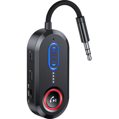 GT86 Bluetooth-Empfänger/Sender-Kombination (1 zu 2) mit kabelgebundenem Funksender für Auto, AUX, Flugzeug und TV (1/3)