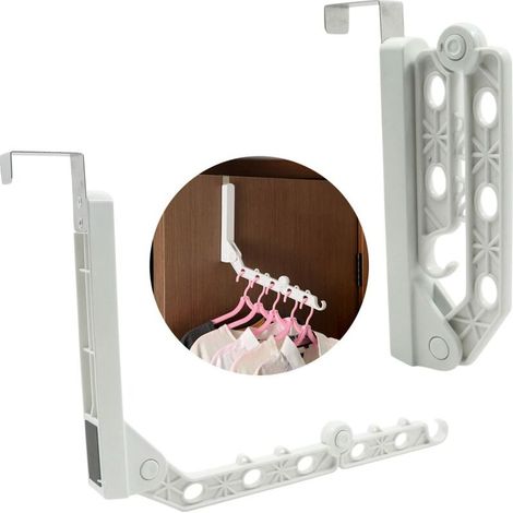 Étendoir à linge pliable à placer derrière la porte - un modèle pliable moderne et peu encombrant avec une capacité de charge de 5 kg (1/5)