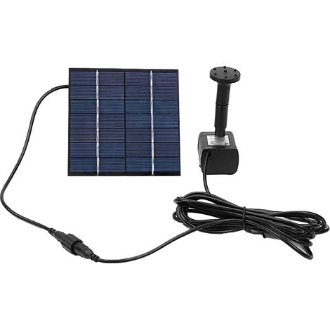 Mini pompe solaire pour fontaine, kit de pompe à eau solaire avec panneau d'alimentation, pompe à eau solaire pour jardin et piscine. (1/5)