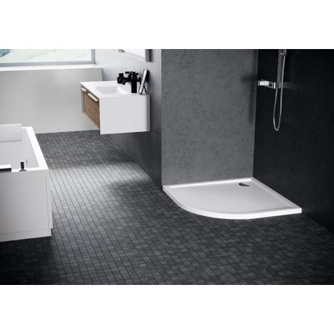 Receveur de douche ¼ de cercle NOVELLINI VICTORY blanc 100x100 cm H 4,5cm (1/3)