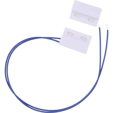 Capteur de Porte Magnétique Capteur de Fenêtre Magnétique Filaire 220v Normalement Ouvert en Plastique Blanc, Alarme Instantanée pour Armoires et Fenêtres, Systèmes D'alarme (1/5)