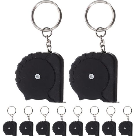 NUOBESTY Lot de 10 mini mètres rubans rétractables noirs avec (1/5)