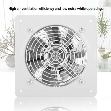 190 mm 40 W 220 V geräuscharmer Wandlüfter für Wohnraum, Badezimmer, Küche, Garage (Weiß)