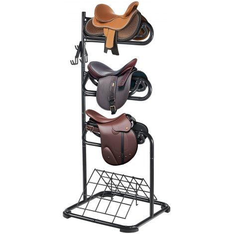 Support de Selle Cheval - Porte-selle Anglais Western Autoportant (1/5)