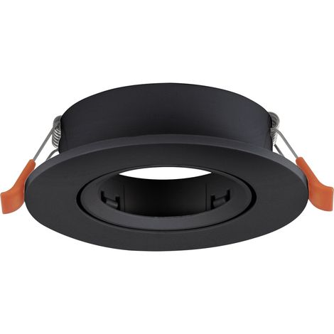 Faretto Incasso Moderno Barranco Gu10 Plastiche Nere 1 Luce Gu10 Ip20