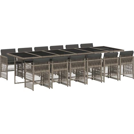 Garden Dining Set Grey, Black, Dark Grey vidaXL (1/5)