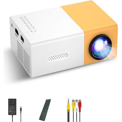 Nouveau mini projecteur LED HD portable 1080p pour home cinéma USB HDMI AV