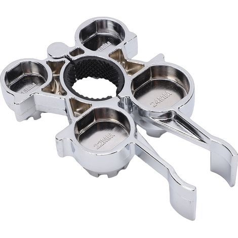 12-in-1-Werkzeug zum Entfernen von Strahlreglern für Wasserhähne, Multifunktions-Schraubenschlüssel für Küche und Bad, Universal-Spültischarmatur für TT TJ JR STD TF M16 M18 M20 M22 M24 (1/5)