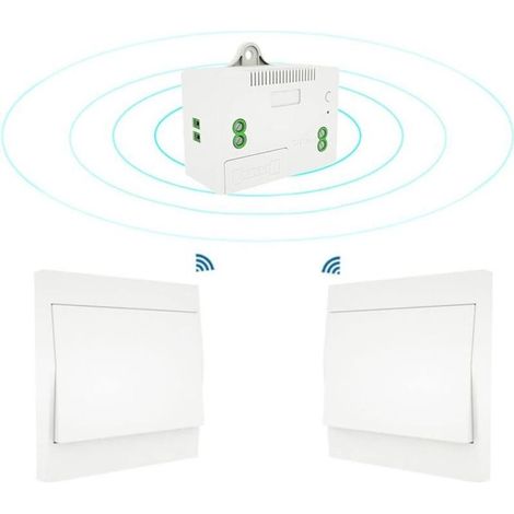 110-220V Interrupteur d'éclairage sans Fil et kit de récepteur Interrupteur Auto-alimenté Luminaire d'éclairage à télécommande (1/5)