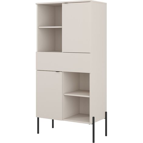 Estantería Levtenu 110, Cachemira, Con cajones, Con puertas, Cerrable, Aglomerado laminado, Número de puertas: 0, Número de cajones: 0, 150x70x40cm (1/5)
