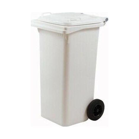 BIDONE X RIFIUTI C/RUOTE 120LT BIANCO