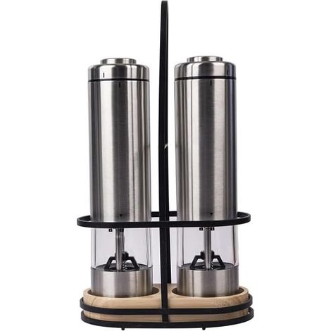 2 moulins à poivre électriques, inox (1/5)