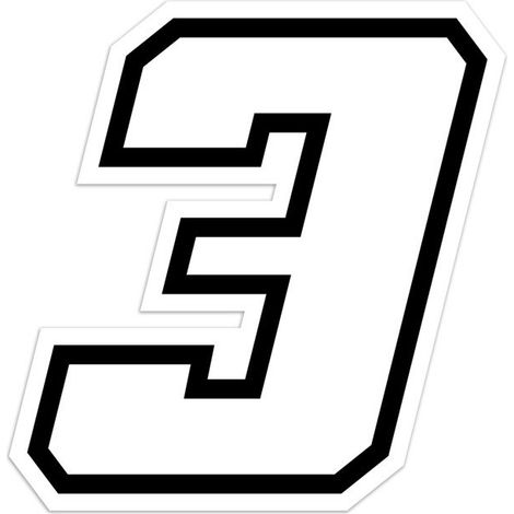 Numeri Race Moto GP, Bianco, 10 x 10 cm - Numeri: 3