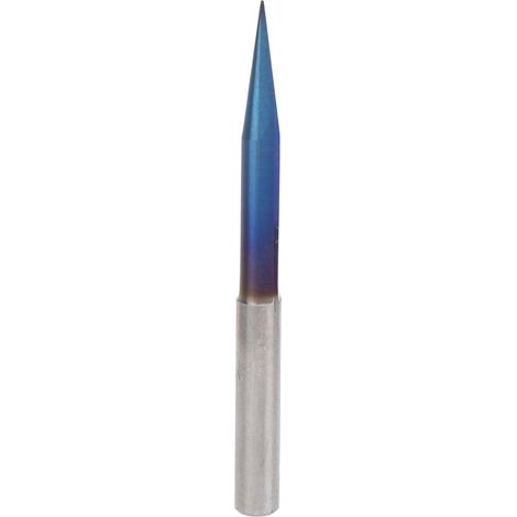 Outil de gravure en forme de V pointu à double tranchant et à rainure droite, tige de 4 mm, avec tête de gravure en forme de V à rainure droite 40,515 bleuie. (1/5)