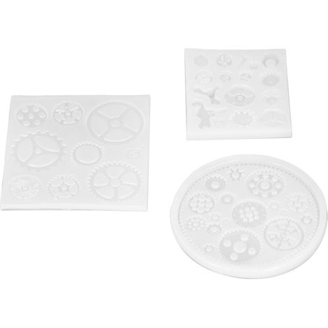 Moule en Silicone 3D à Engrenages Style Industriel Punk pour Gâteaux et Chocolat - Antiadhésif, Design Miroir Brillant (1/5)