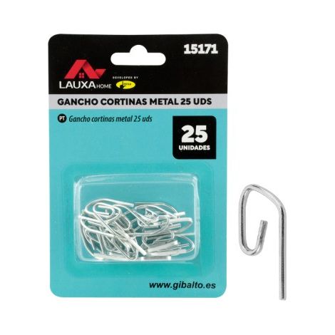 Gancho Cortina Fruncidor Metálico Lauxa Home 25 Mm - Pack 12 Uds (1/4)