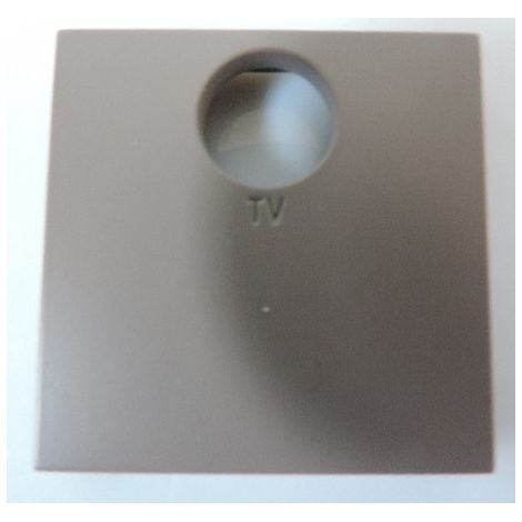 Enjoliveur de finition marron greige pour prise TV coaxiale simple NIKO 104-69101