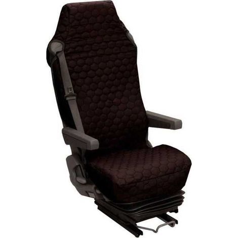Universal Truck Seat Cover Quilted Cotton Black (1/2)