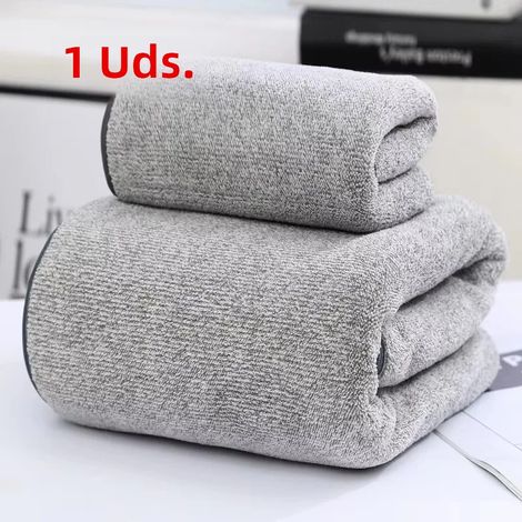 Toalla De Baño De Fibra De Bambú Para Adultos Absorbente Suave Y Secado Rápido Calidad Superior Adecuada Para Hoteles Y Salones De Belleza (1/5)