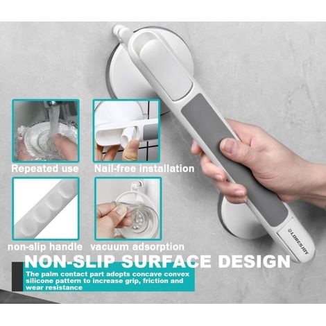 Haltegriff für Badewanne und Dusche, Haltegriff mit Saugnapf, Haltegriff fürs Badezimmer, kein Bohren erforderlich, Sicherheitsgriff für Senioren und Kinder