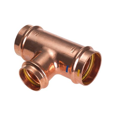 TEE RIDOTTO CENTRALE FFF A PRESSARE PER ACQUA GAS B ONE- Diam. 15x12x15- IBP- pezzi 1 (1/2)
