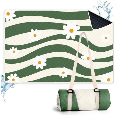 Stranddecke Picknickdecke 200x300cm wasserdicht sandfrei waschbar mit Tragegurt (1/5)