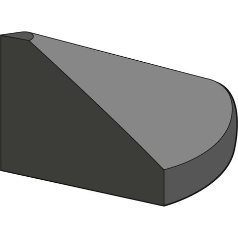 GAMMA Elastikbordstein Endelement flach 100mm schwarz mit Befestigungsdübel (1/4)