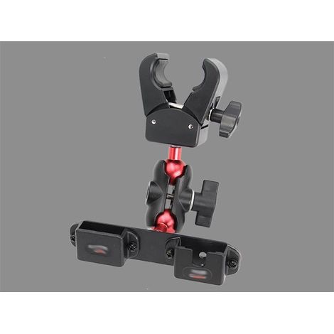 Walkie-talkie back clip bracket with hand microphone button design, 25mm ball head bracket, 2-in-1 (1/5)