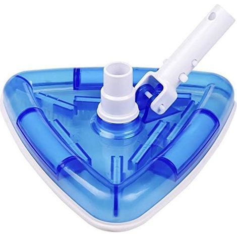 Transparent Triangular Blue Vacuum Head with Swivel and Brush for Pools,Spa (1/5)