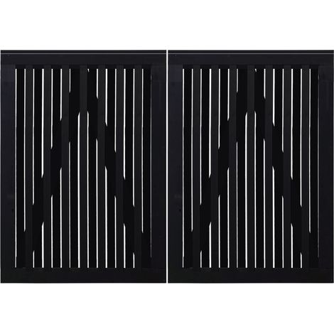 Plus Doppeltor Nagano 200x140 cm RAL 9005 Schwarz