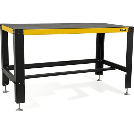 Etabli de travail Atelier Professionnel Robuste Acier / ABS 4 pieds réglables Charge max 2000 kg VITO (1/4)
