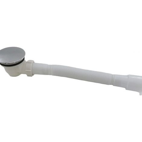 Bonde de Douche - 115 mm - Couvercle Chromé Blanc - Filtre à Cheveux Amovible - Piège à Odeurs - ABS + Chrome - Pour Receveur de Douche