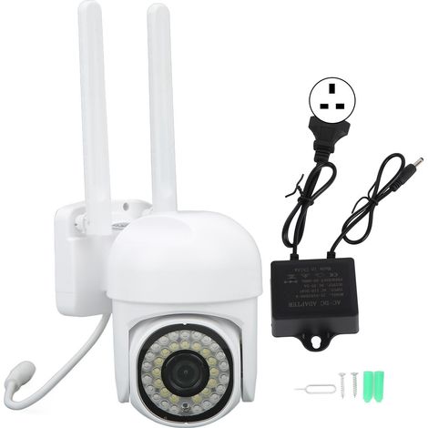Caméra PTZ intelligente 2MP 1080P, IP66 étanche, WiFi 5G/2.4G, vision nocturne, prise UK, AC110-264V, pour maison (1/5)