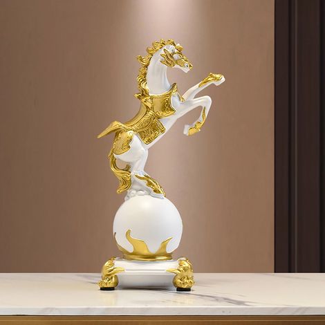 Figurine Cheval - Sculpture Décor Table - Ornement Intérieur pour Salon Bureau Entrée - 1 Pièce