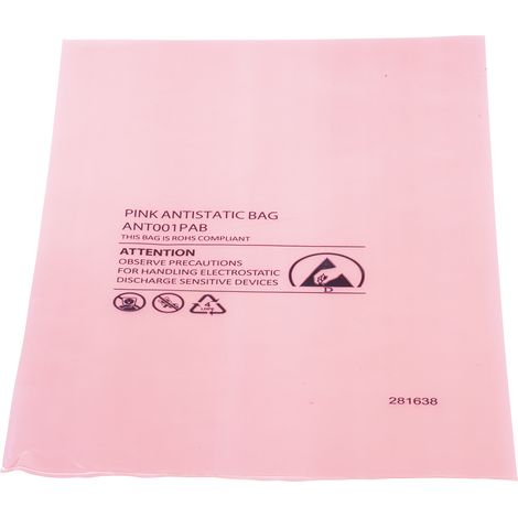 Sachet antistatique RS PRO 155mm x 254mm, Fermeture par thermo-soudage (1/3)