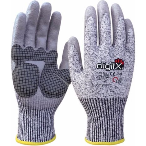 12 pares de Guantes Gama Digitx Bladelux 8 Gris