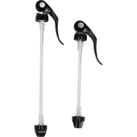 Axe rapide vélo pour moyeu avant arrière, compatible VTT, vélo de route et BMX, couleur noire. (1/5)