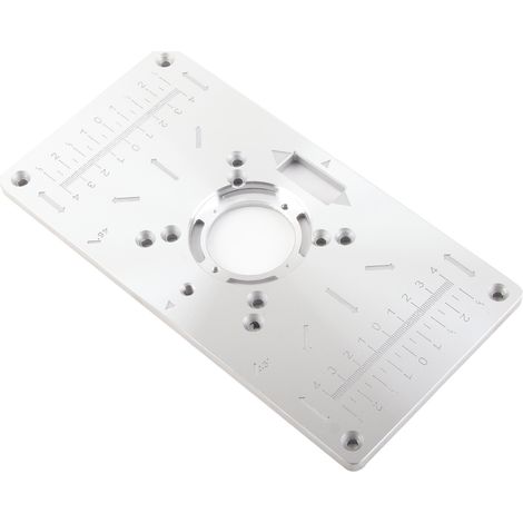 Aluminium-Einlegeplatte für Frästisch, 8 Buchsen, Fräsen und Planfräsen, Werkbank (1/5)