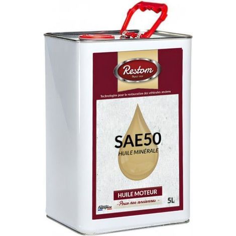 Restom - Huile moteur pour véhicules anciens SAE 50 - 5L