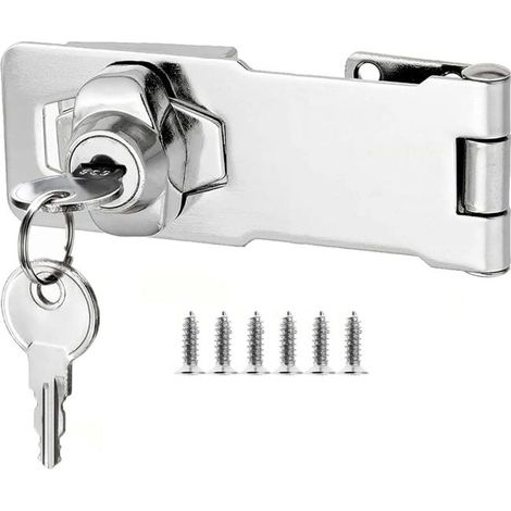 Cadenas multifonctionnel avec clé, adapté aux serrures de tiroirs, aux serrures d'armoires et aux casiers de rangement.