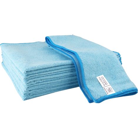 Lot de 8 Chiffons en Microfibre XXL 50x60 cm – Lavette de Nettoyage Absorbante et Résistante – Chiffon Multi-Usage sans Traces pour Sol, Cuisine et Salle de Bain, Bleus (1/5)