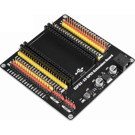 Compatible avec l'ESP32-S3 ou les cartes de développement dotées du même brochage. Carte d'extension IoT ESP32-S3 GPIO, interface DC5x2.1 (1/5)