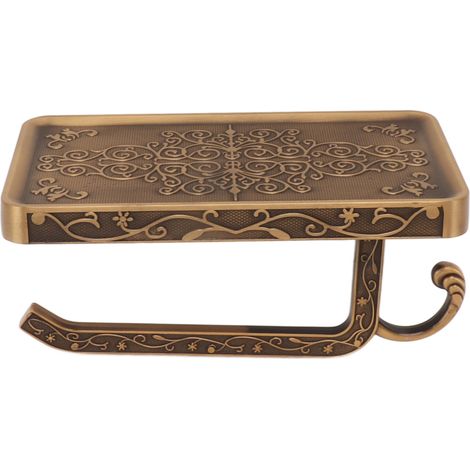 Porte-papier toilette vintage spatial en aluminium, type C, pour salle de bain, salon ou chambre. (1/5)