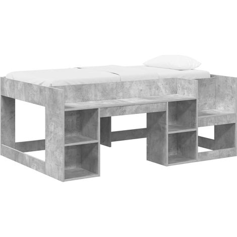 Maison Exclusive - Kinderbettgestell mit Stauraum Betongrau 80 x