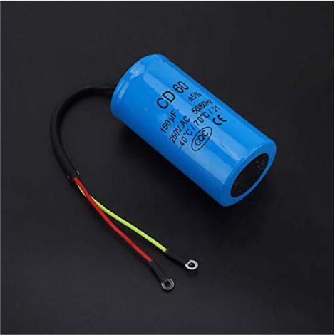 Condensateur Cd60 - 150 µF - 250 V AC - 50 / 60 Hz - Pour Moteur Monophas - Compresseur Air - 1 Pièce (1/5)