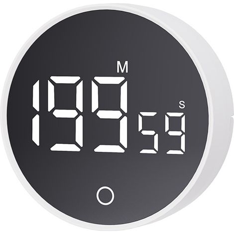 Minuteur numérique à piles - blanc - cuisine/bureau - (1/5)