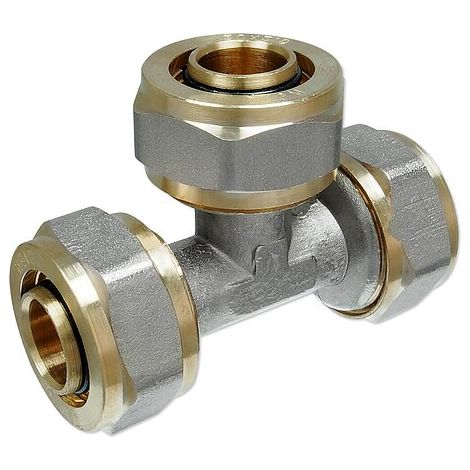 Schraubfitting-T-Stück 26 x 3,0 - 26 x 3,0 - 26 x 3,0 mm für Alu-Mehrschicht-Verbundrohr