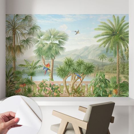 Papier peint autocollant adhésif avec imprimé motifs uniques apparence moderne Paysage exotique 104x70 cm (1/5)