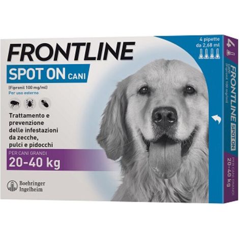 FRONTLINE SPOT-ON 20-40 KG CANI GRANDI 3+1 PIPETTE